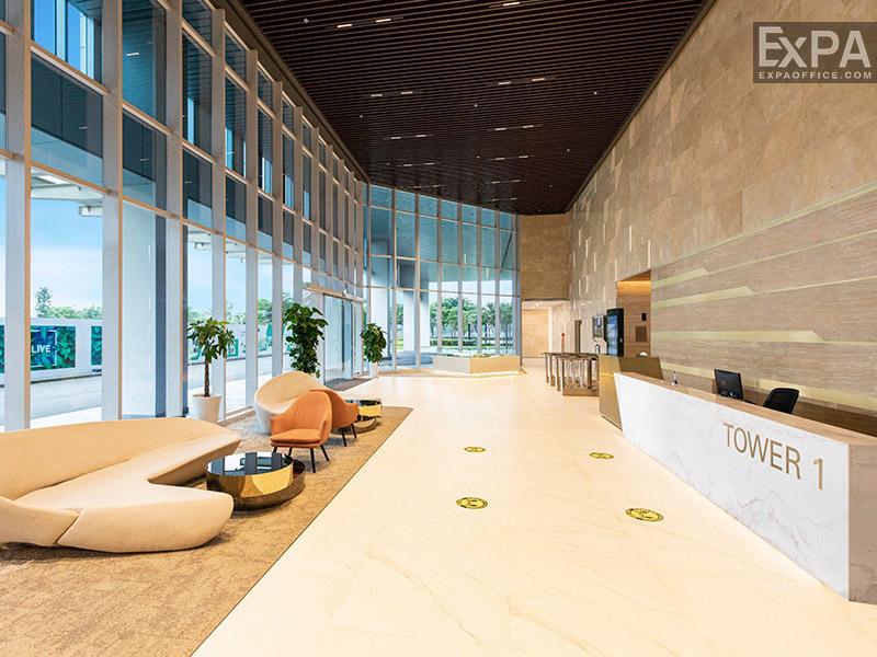 sảnh tòa nhà Onehub Saigon