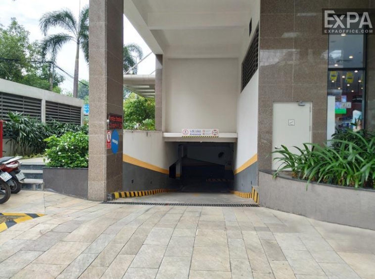 Newton Residence entrance to parking lot