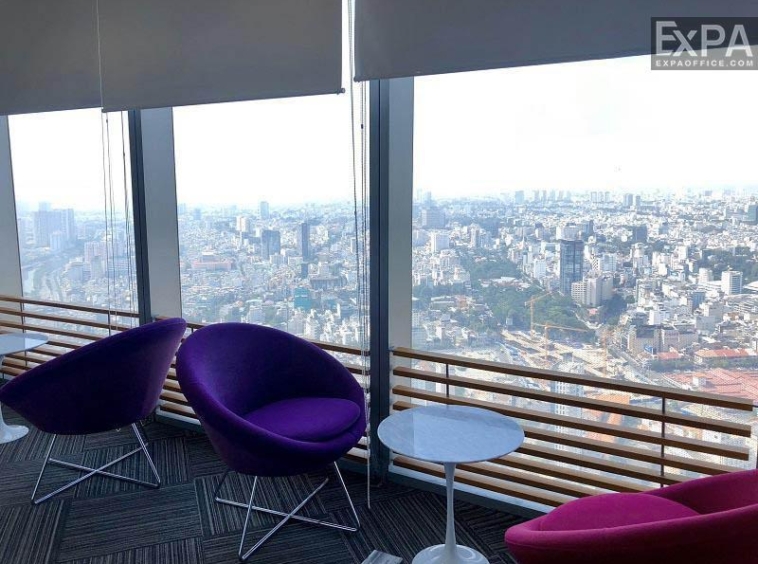 khu vực tiếp khách Compass Office Bitexco